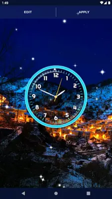 Night Sky Clock Wallpapers android App screenshot 3