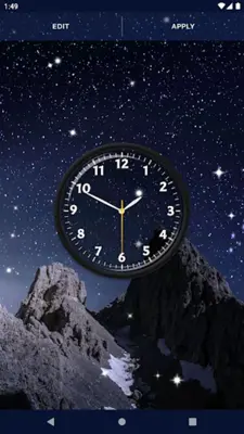 Night Sky Clock Wallpapers android App screenshot 4