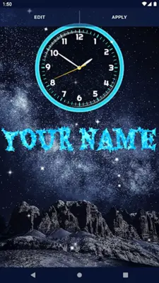 Night Sky Clock Wallpapers android App screenshot 6