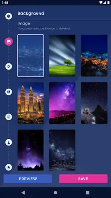 Night Sky Clock Wallpapers android App screenshot 7